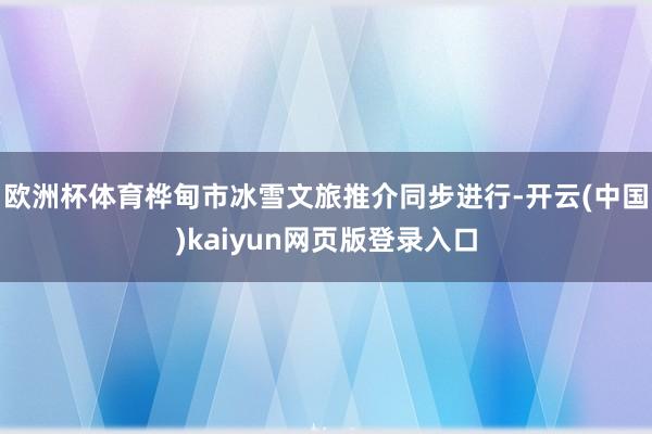 欧洲杯体育桦甸市冰雪文旅推介同步进行-开云(中国)kaiyun网页版登录入口