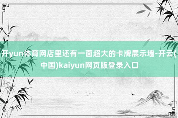 开yun体育网店里还有一面超大的卡牌展示墙-开云(中国)kaiyun网页版登录入口