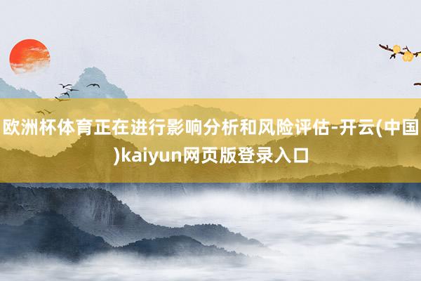 欧洲杯体育正在进行影响分析和风险评估-开云(中国)kaiyun网页版登录入口