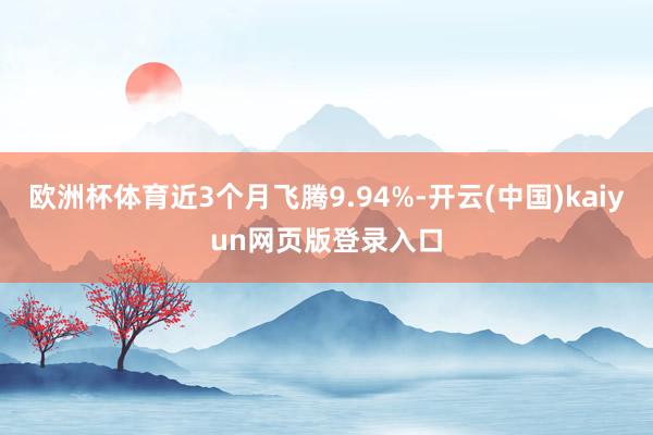 欧洲杯体育近3个月飞腾9.94%-开云(中国)kaiyun网页版登录入口