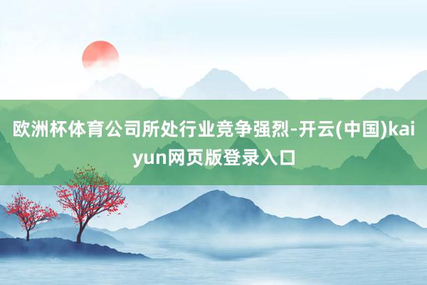 欧洲杯体育公司所处行业竞争强烈-开云(中国)kaiyun网页版登录入口